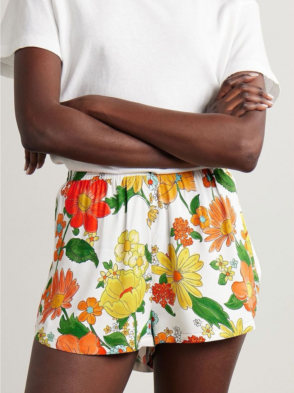 Stella McCartney floral print track shorts